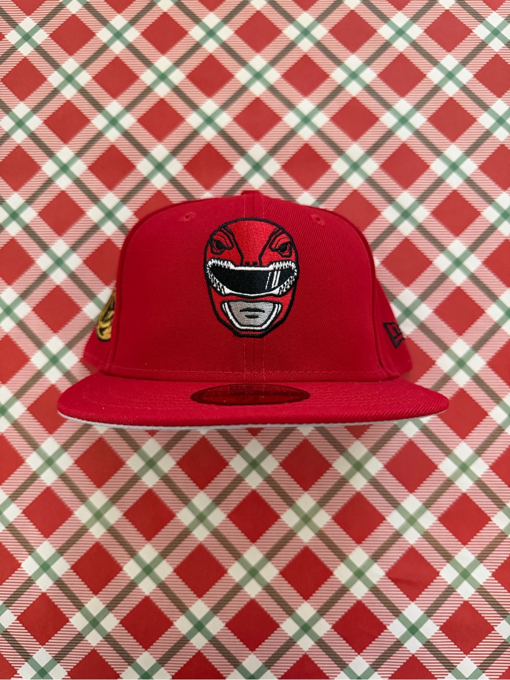 NWT Red Power Ranger New Era 59Fifty Fitted Hat 7 5/8 #powerranger #ranger #mmpr